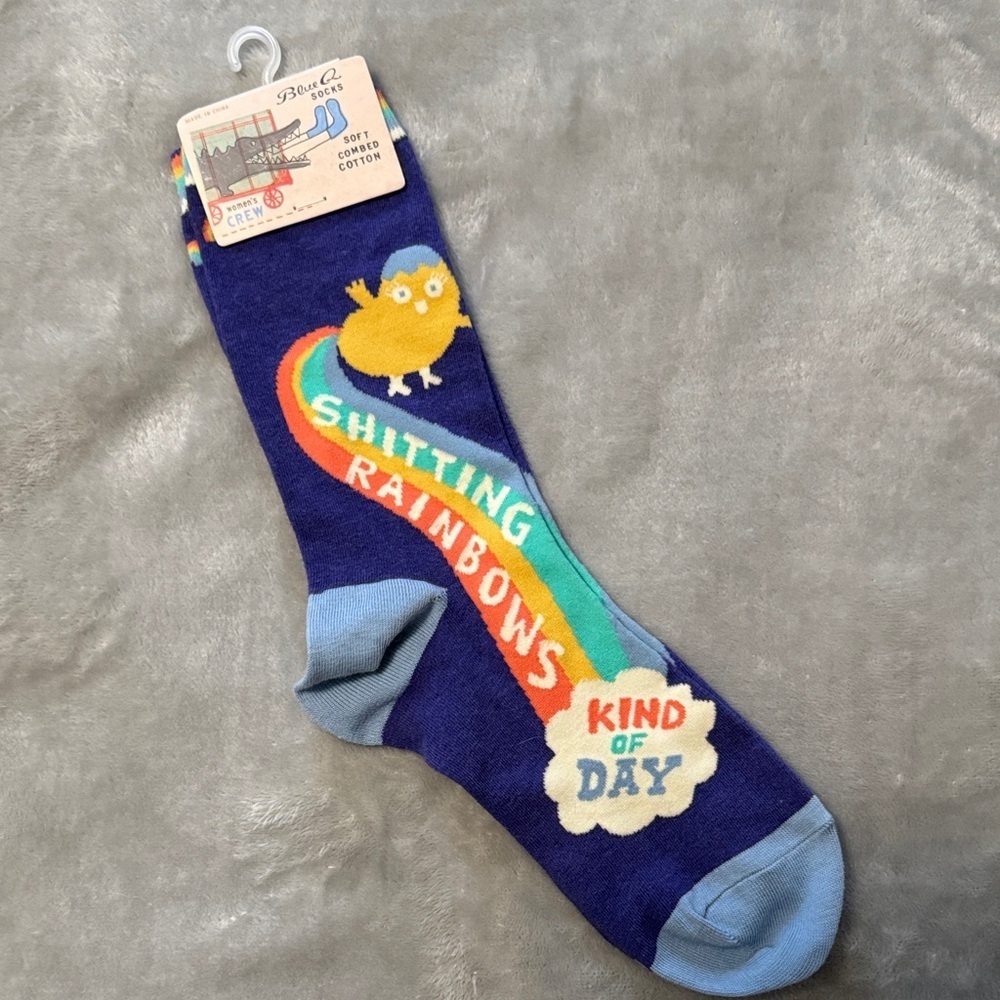 Blue Q Purple Novelty Socks